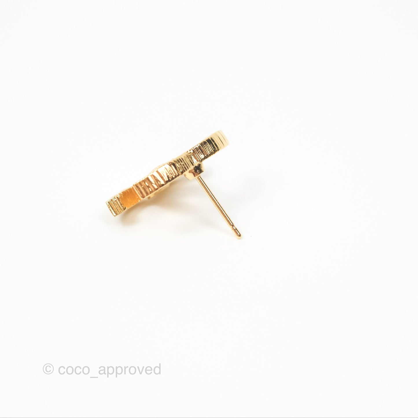 Chanel CC Earrings Gold Tone 24C