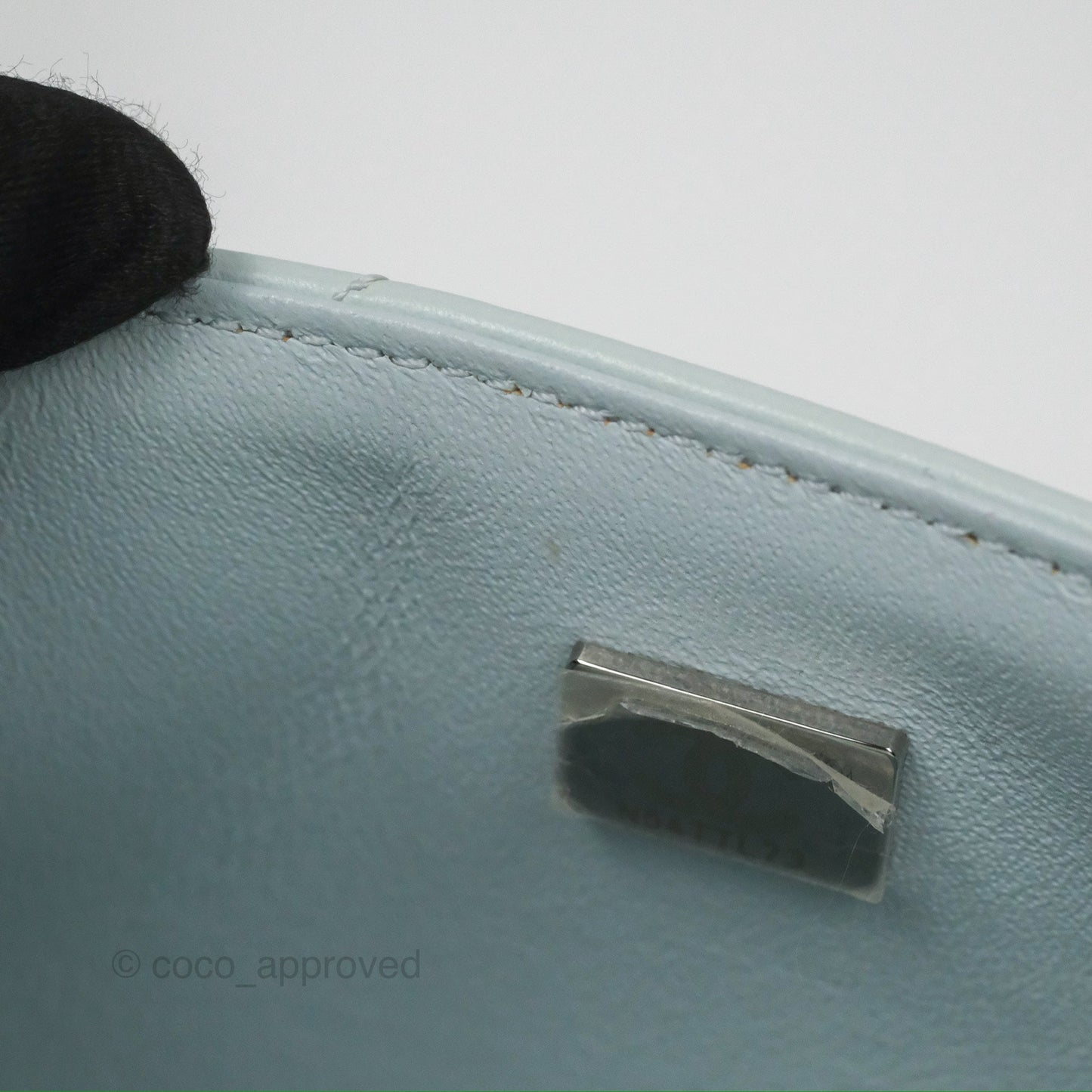 Chanel Mini Reissue 224 Blue Aged Calfskin Silver Hardware