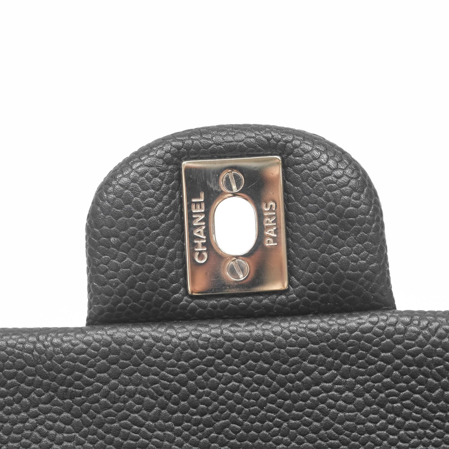 Chanel Quilted Easy Flap Bag Black Caviar Silver Hardware