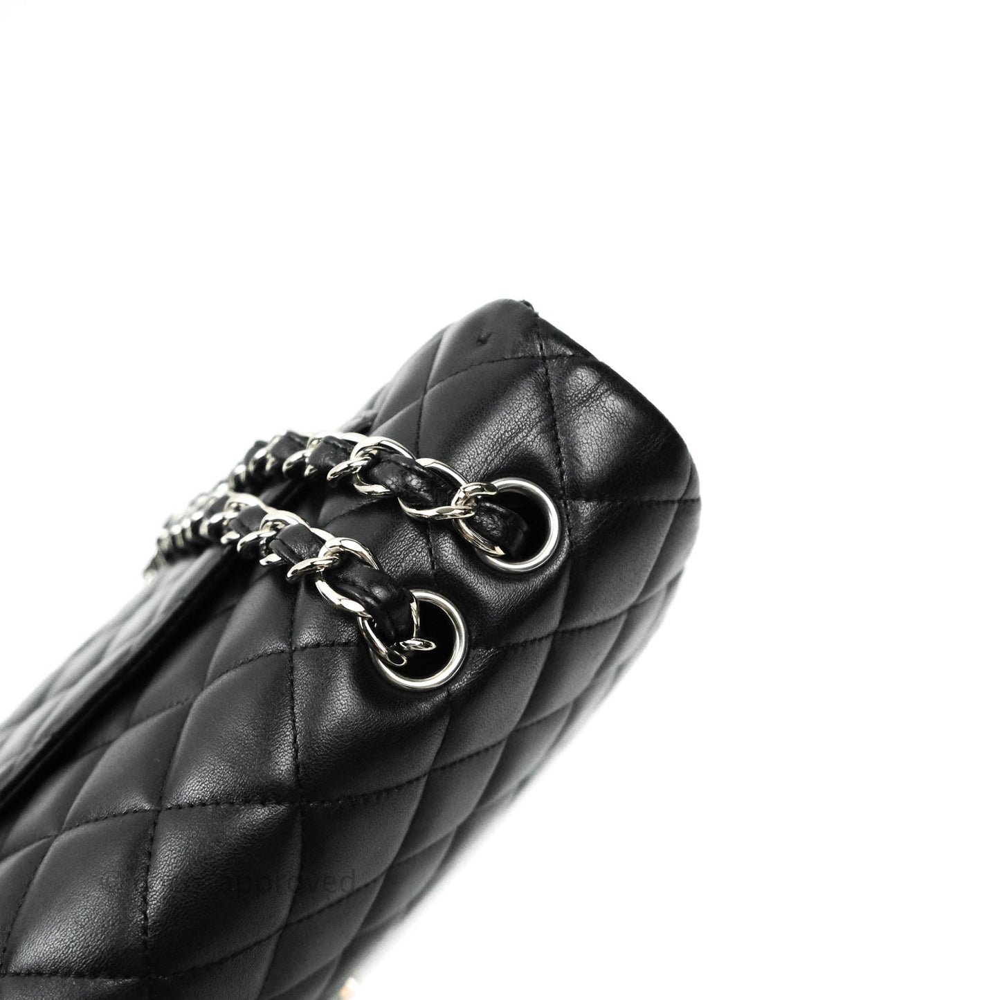 Chanel Jumbo Single Flap Black Lambskin Silver Hardware⁣⁣