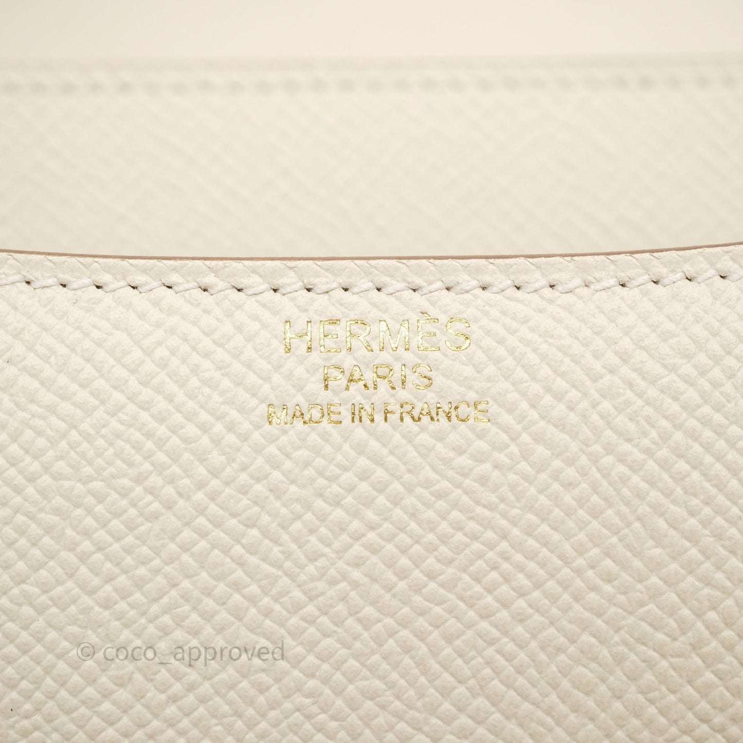 Hermès Constance 24 Craie 10 Epsom Gold Hardware