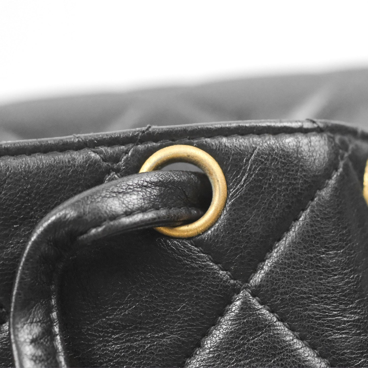 Chanel Vintage CC Duma Backpack Black Lambskin 24K Gold Hardware