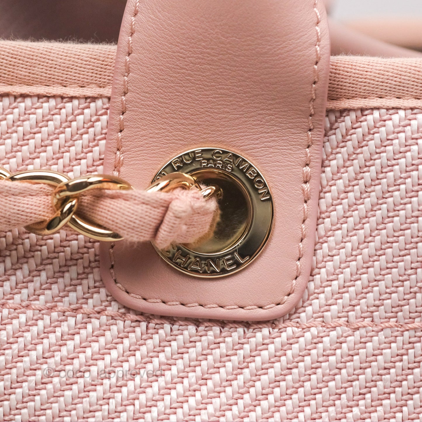 Chanel Large Deauville Pink Canvas 20A