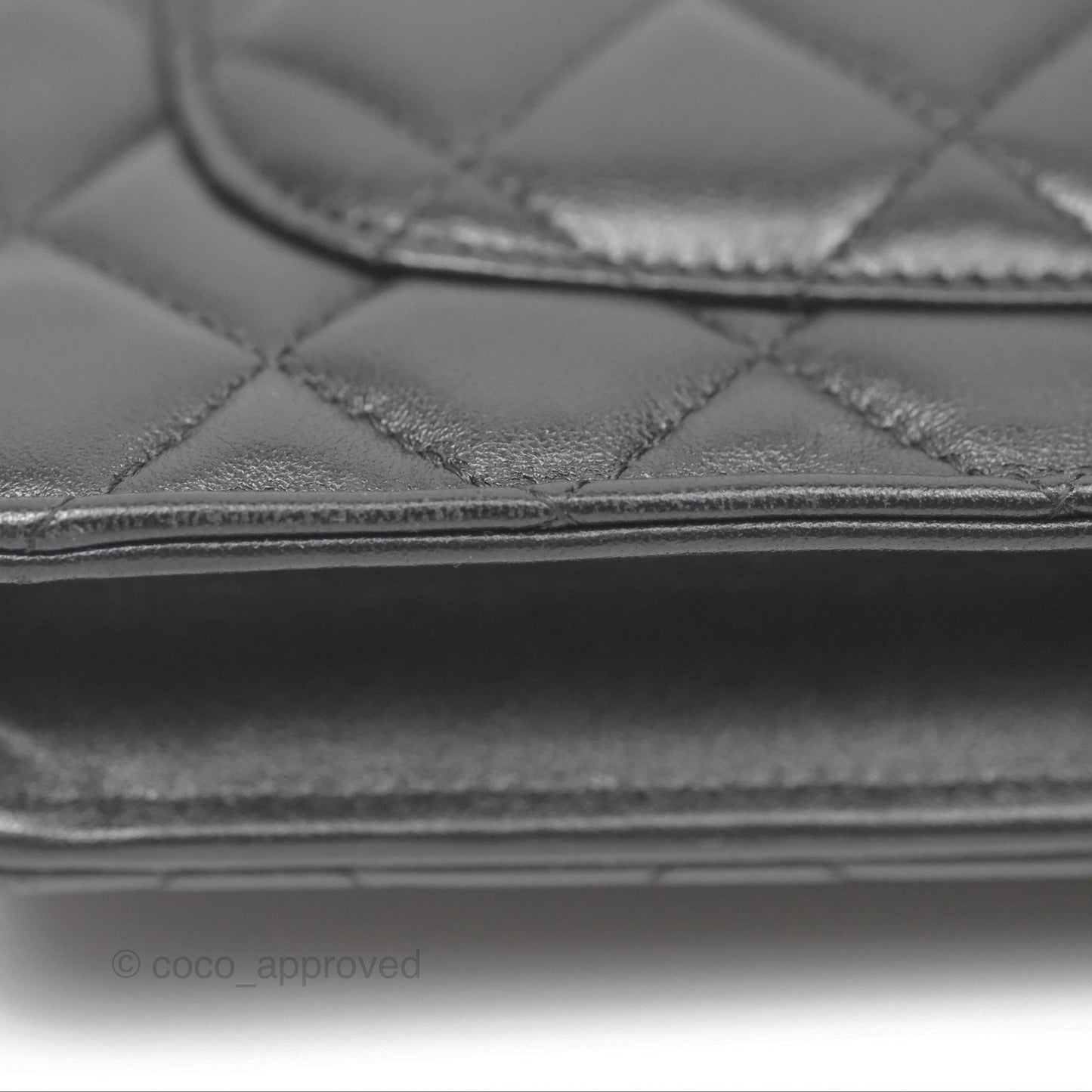 Chanel Quilted Classic WOC Black Lambskin Gold Hardware