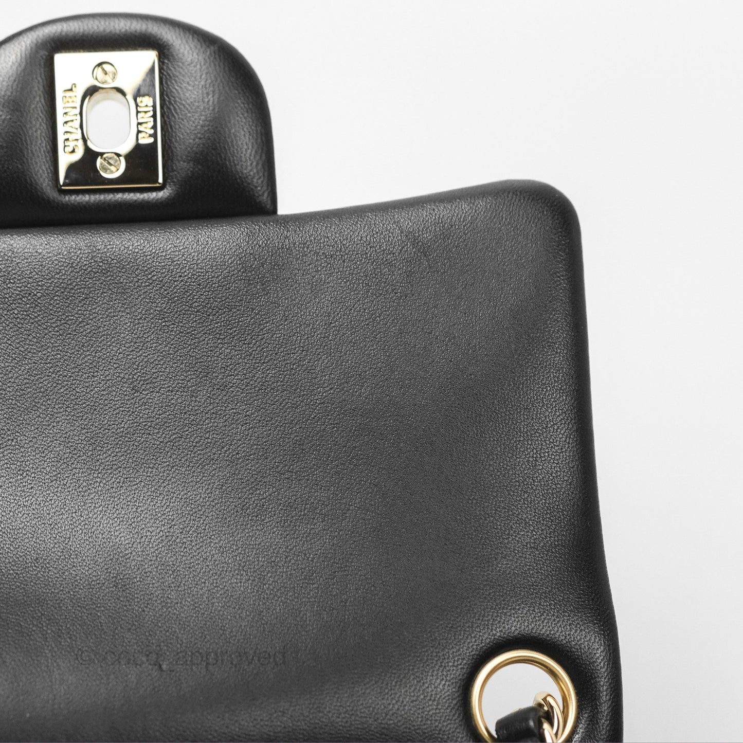 Chanel Mini Square Black Lambskin Gold Hardware