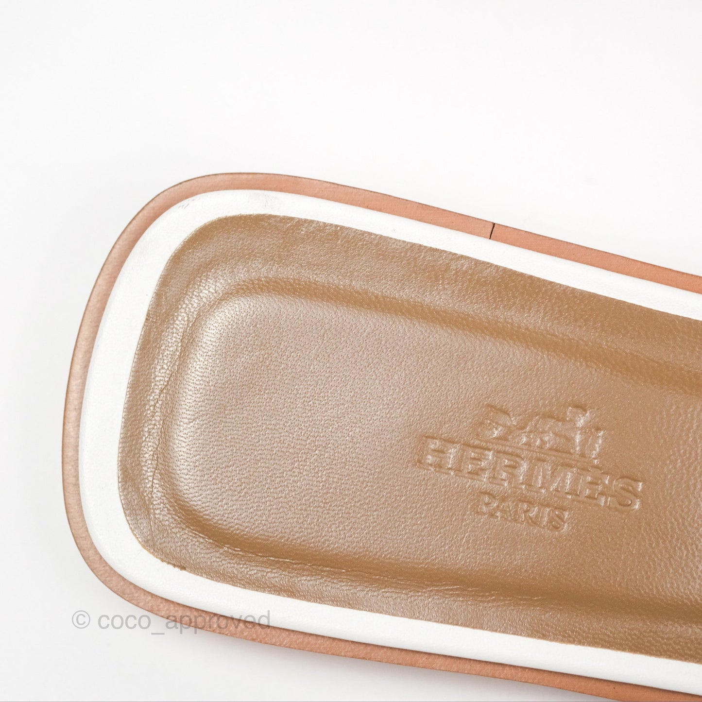Hermès Oran Sandals in White Size 39