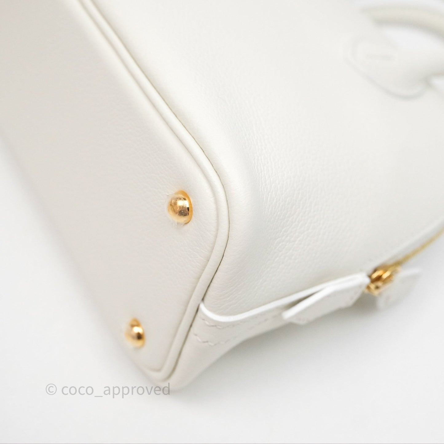 Hermès Bolide Mini 1923 Blanc 01 Evercolor Gold Hardware