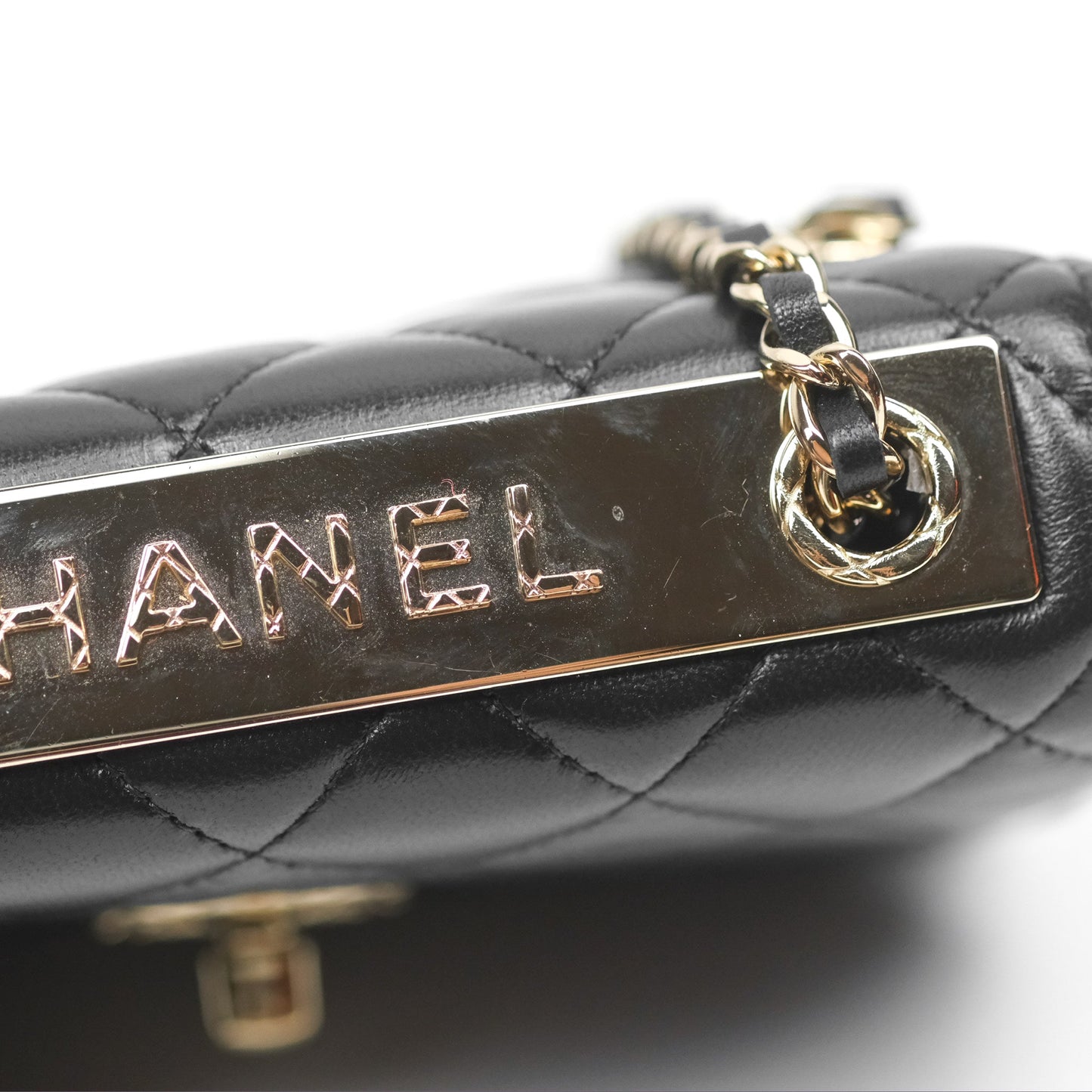 Chanel Mini Trendy WOC Black Lambskin Gold Hardware