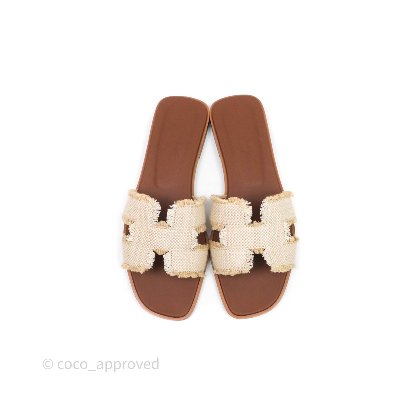 Hermes Oran Sandal Beige Size 36.5