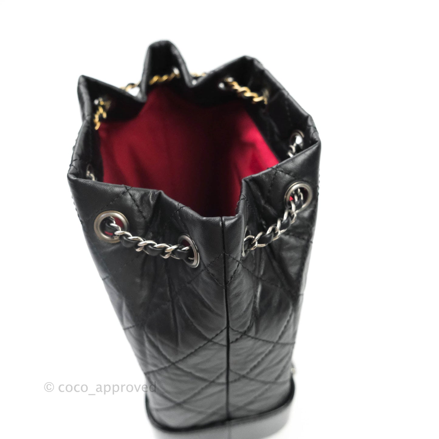 Chanel Small Gabrielle Backpack Black Aged Calfskin