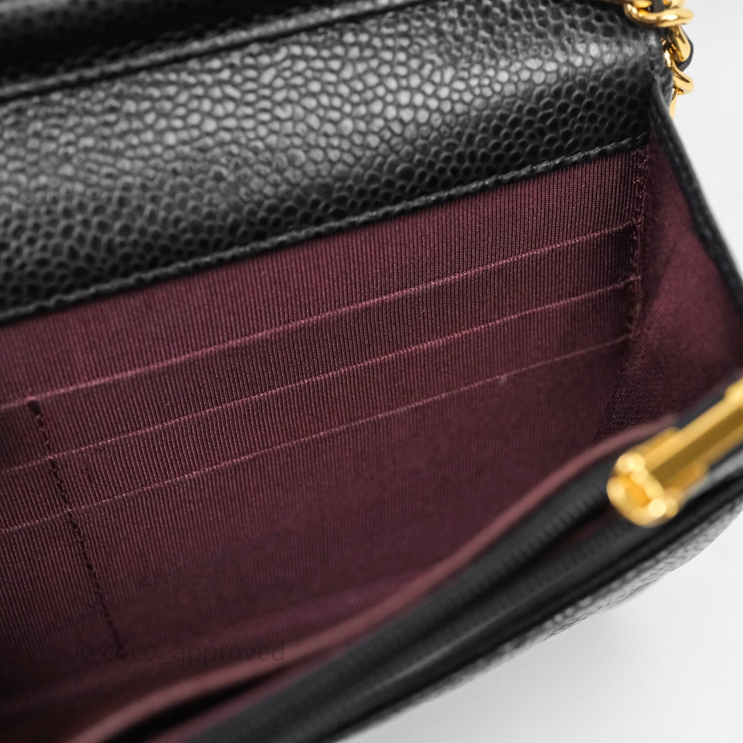 Chanel Quilted WOC Black Caviar Gold Hardware