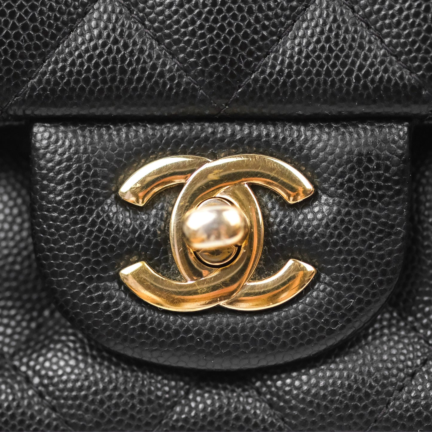 Chanel Quilted Mini Rectangular Black Caviar Gold Hardware 17B