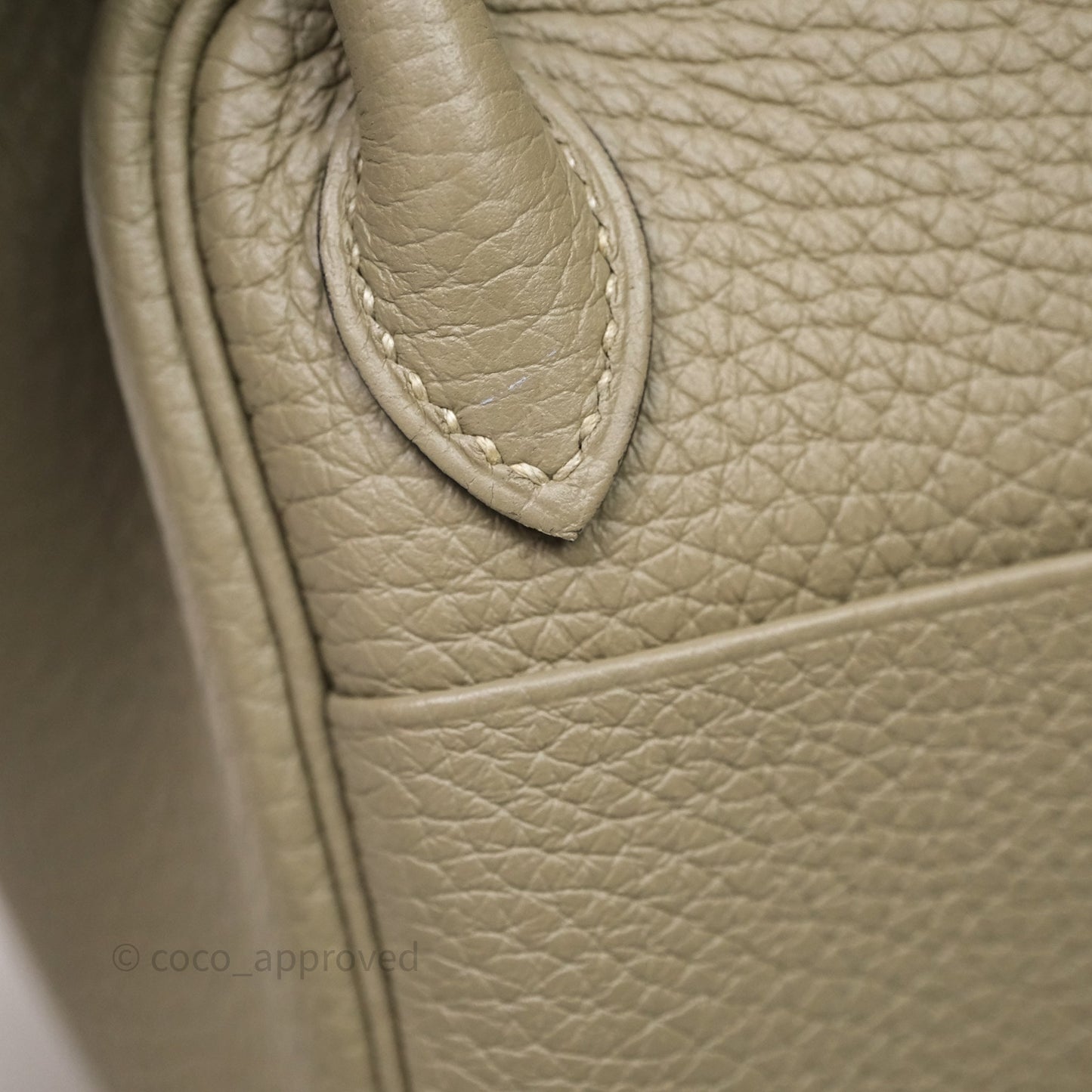 Hermès Mini Lindy 20 Sauge Q1 Clemence Palladium Hardware