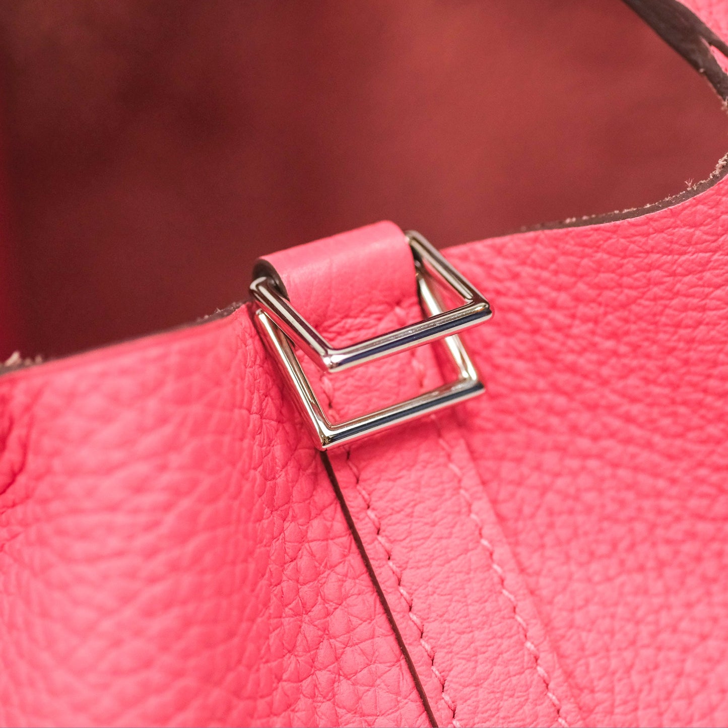 Hermès Picotin Lock 18 Eclat Rose Azalee Clemence/ Terre Battue Swift Palladium Hardware