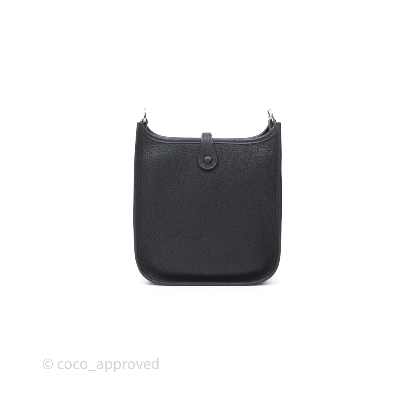 Hermès Mini Evelyne 16 Black Noir 89 Clemence Palladium Hardware