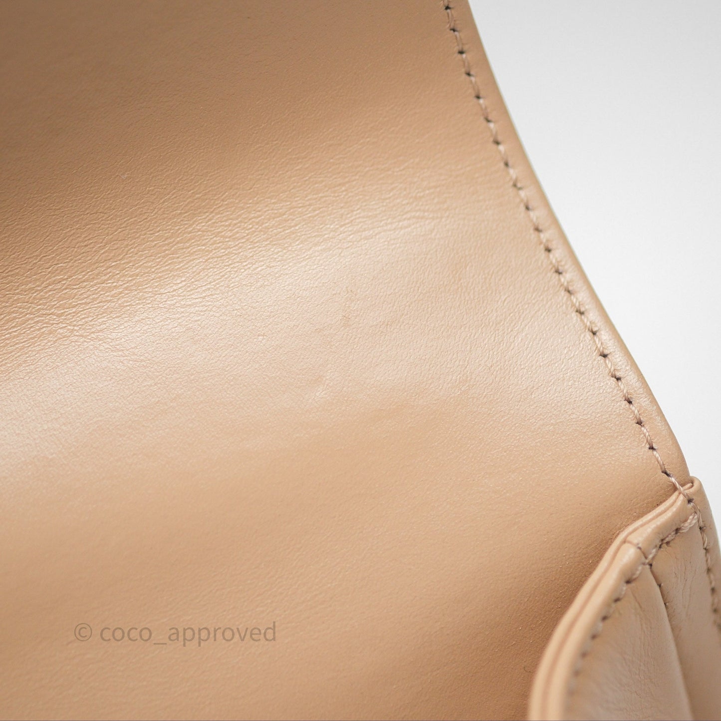 Chanel Quilted Mini Perfect Fit Adjustable Beige Calfskin Gold Hardware