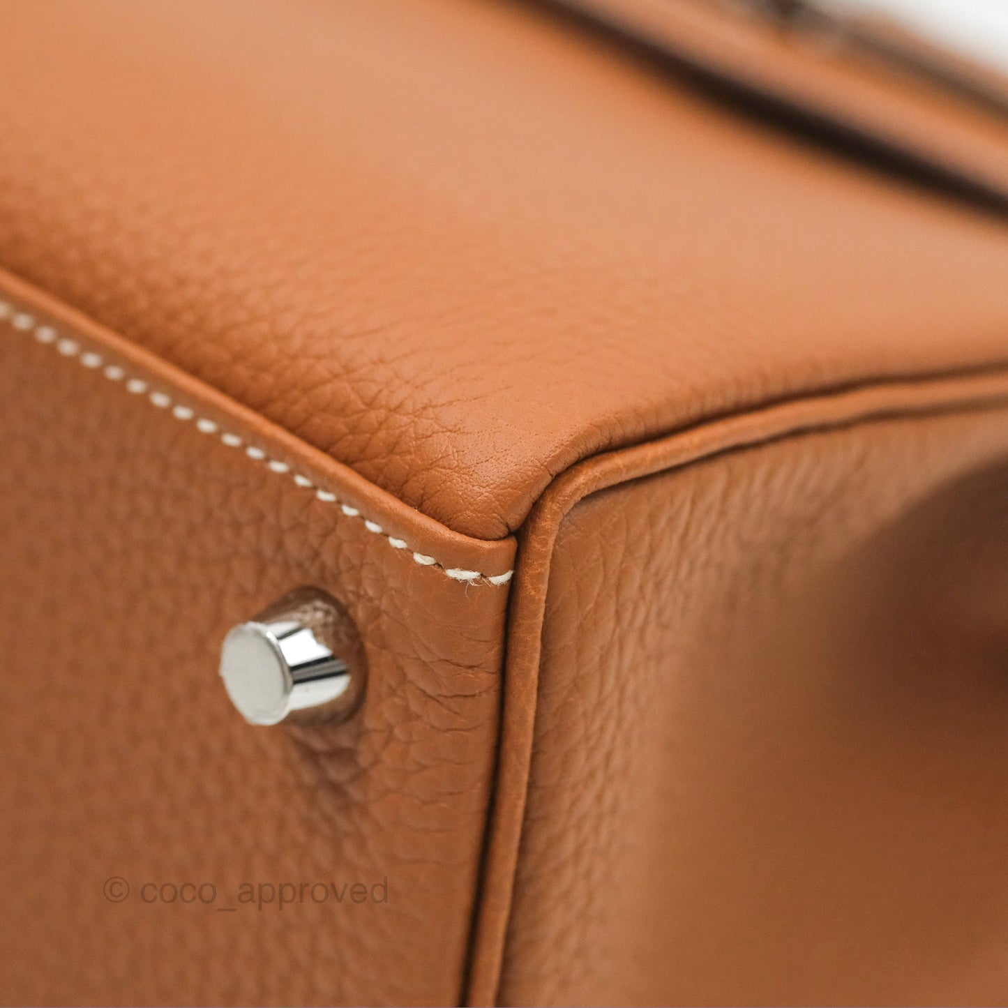 Hermès Retourne Kelly 25 Gold Togo Palladium Hardware