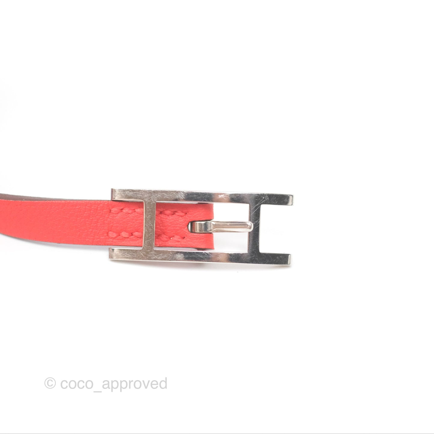 Hermès Behapi Double Tour Bracelet Capucine Anemone Palladium Hardware