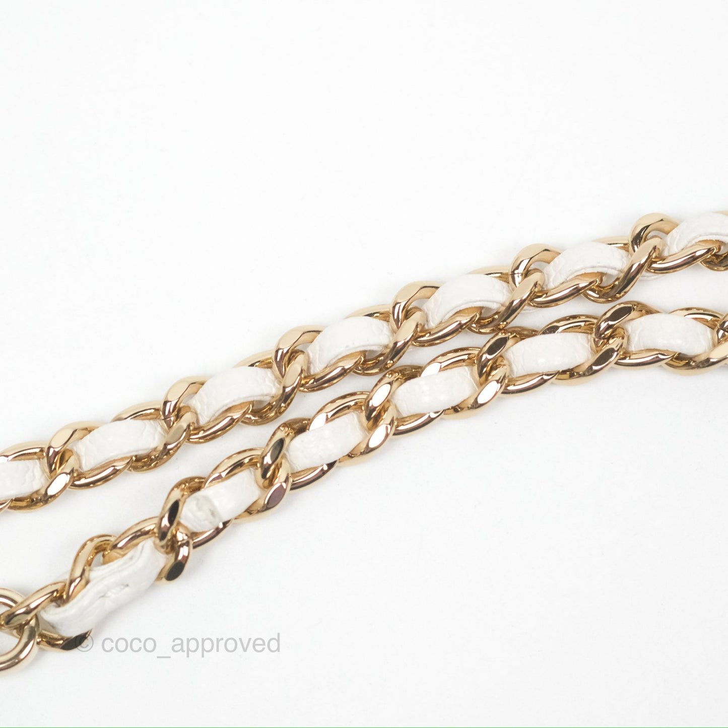 Chanel Extra Mini Quilted Coco Handle White Caviar Gold Hardware
