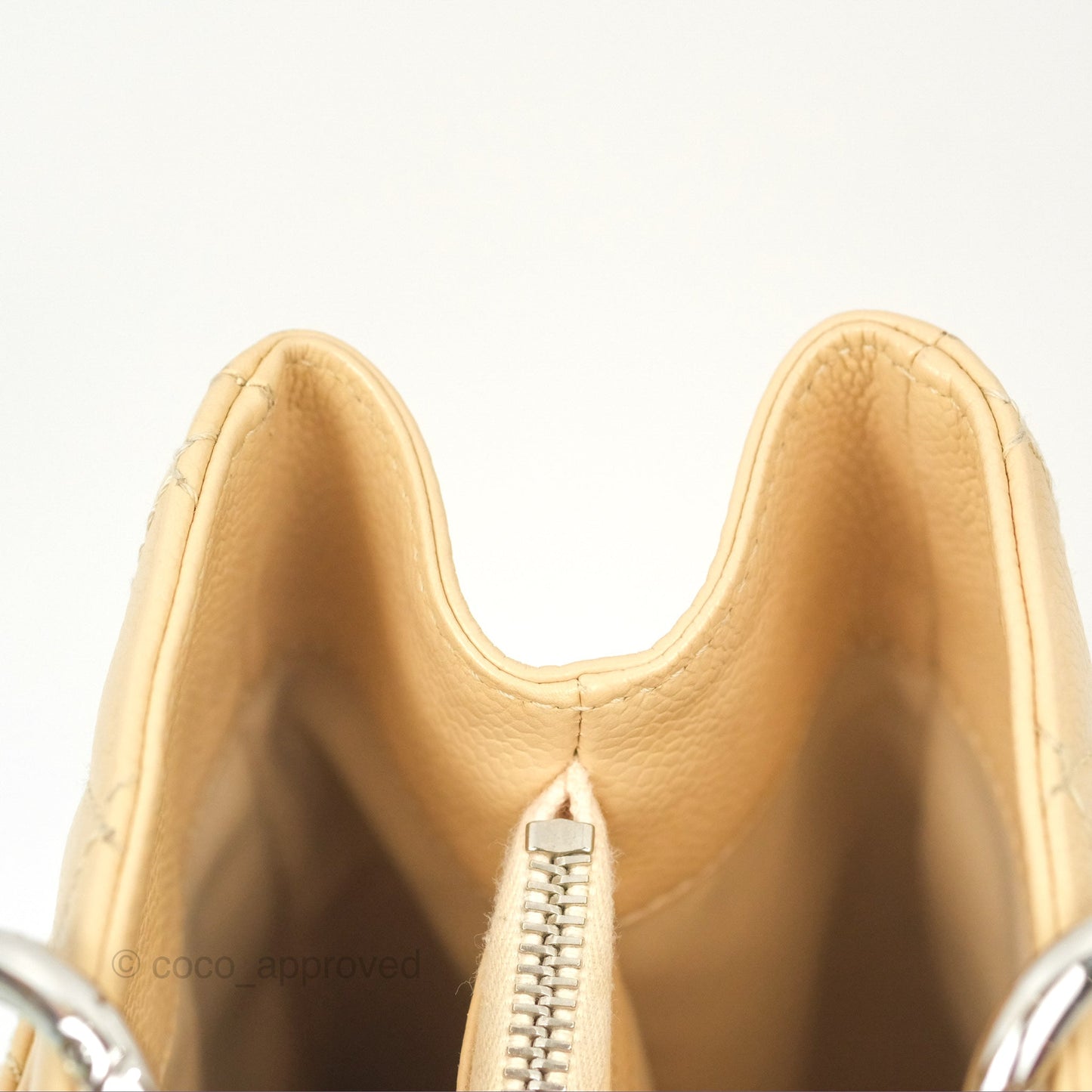 Chanel GST Beige Caviar Silver Hardware