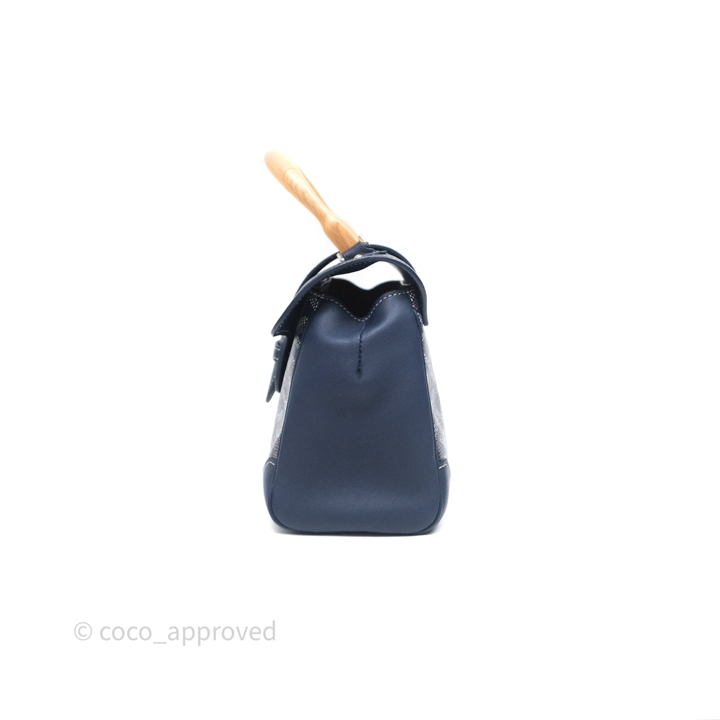 Goyard Saïgon Mini Bag Navy Goyardine Canvas/ Chevroches Calfskin