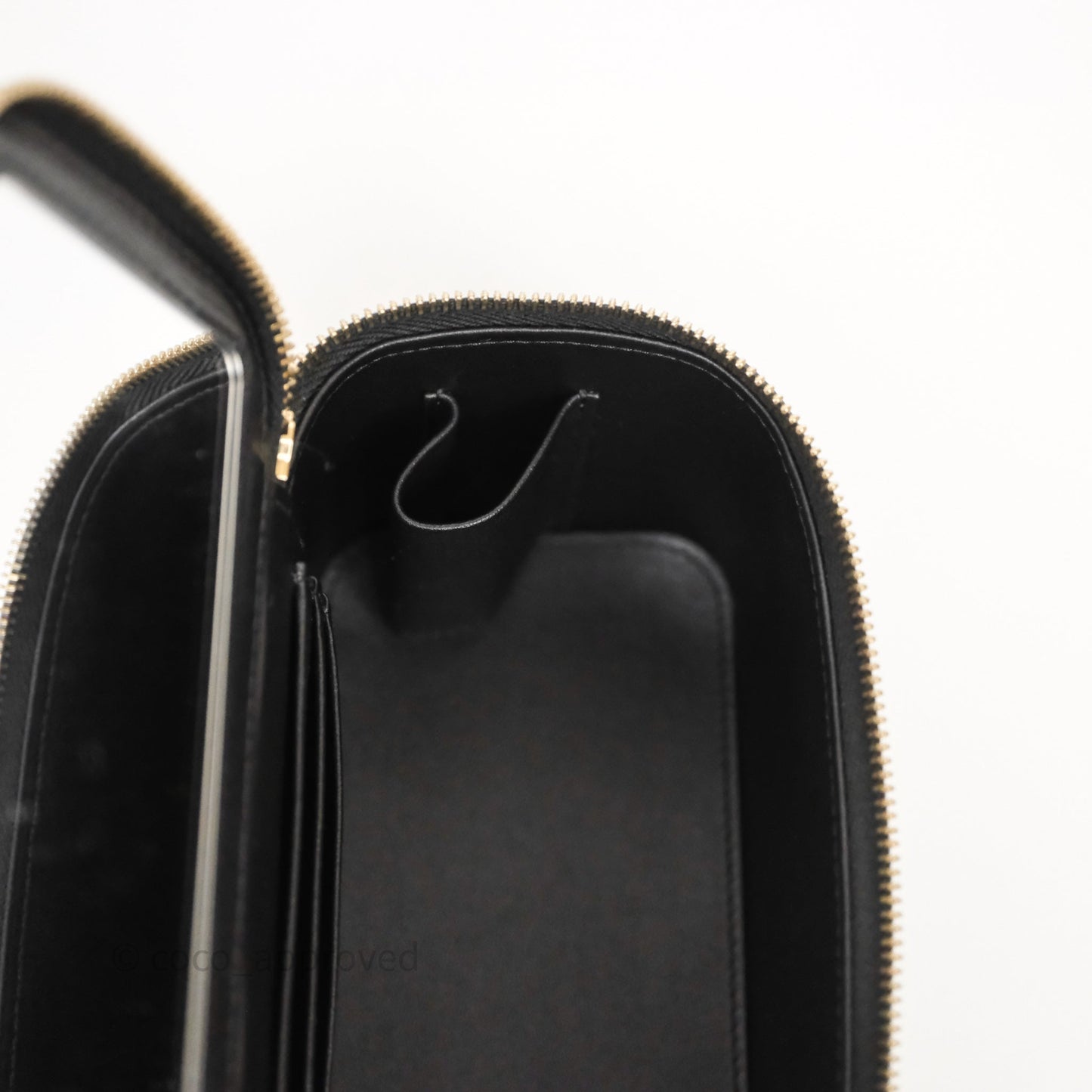 Chanel Top Handle Vanity Rectangular Black Lambskin Aged Gold Hardware