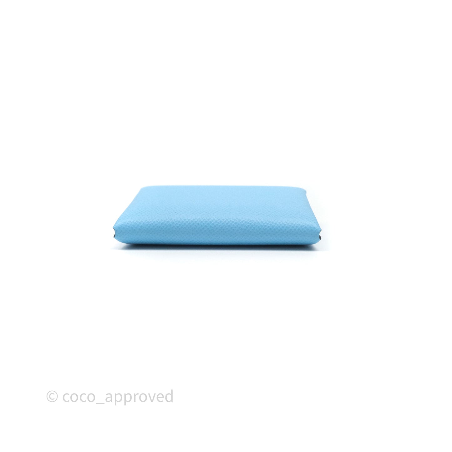 Hermès Calvi Duo Compact Card Holder Celeste 7N Epsom