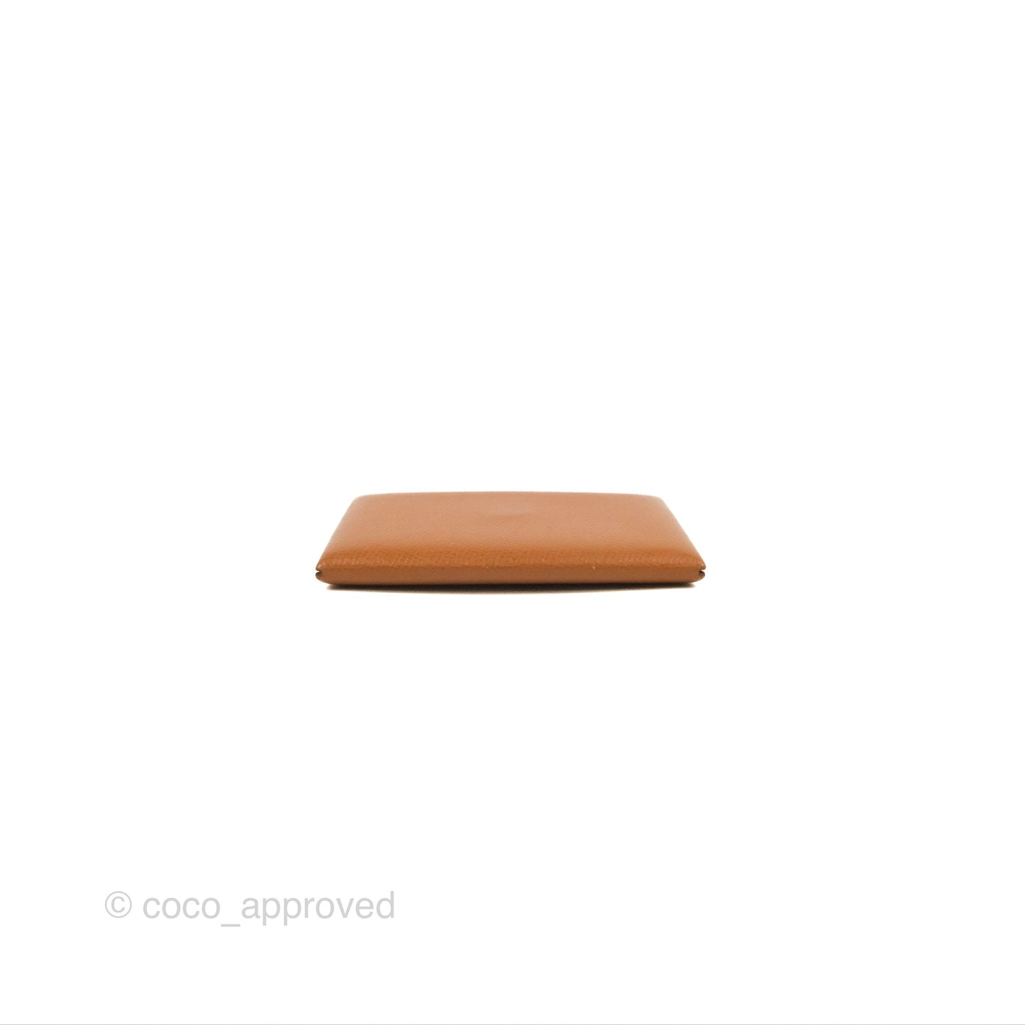 Hermès Calvi Card Holder Gold Epsom