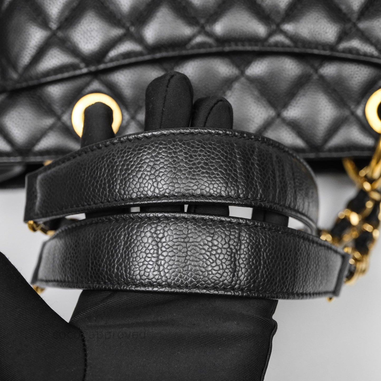 Chanel GST Black Caviar Gold Hardware