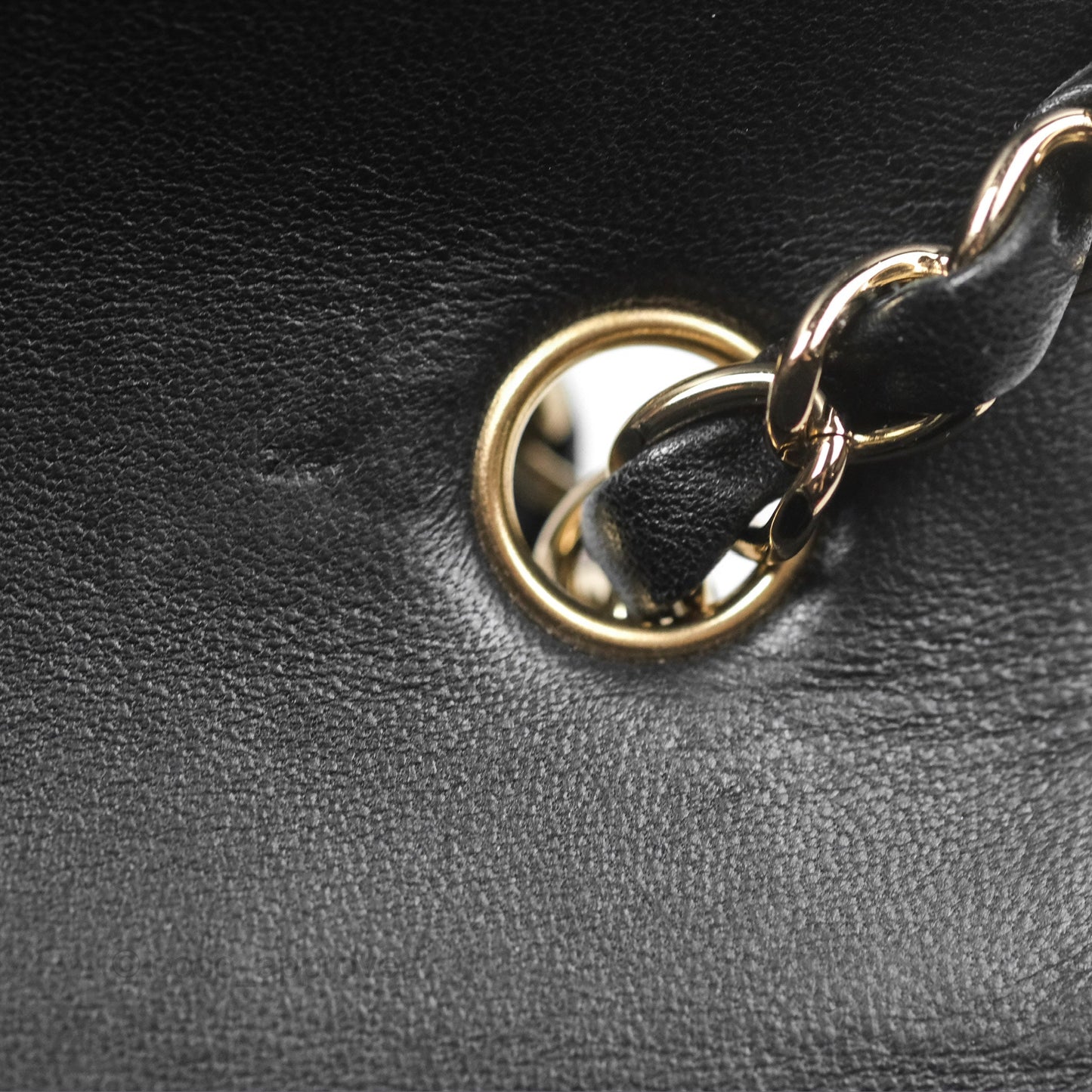 Chanel Quilted Mini Rectangular Flap Black Lambskin Gold Hardware