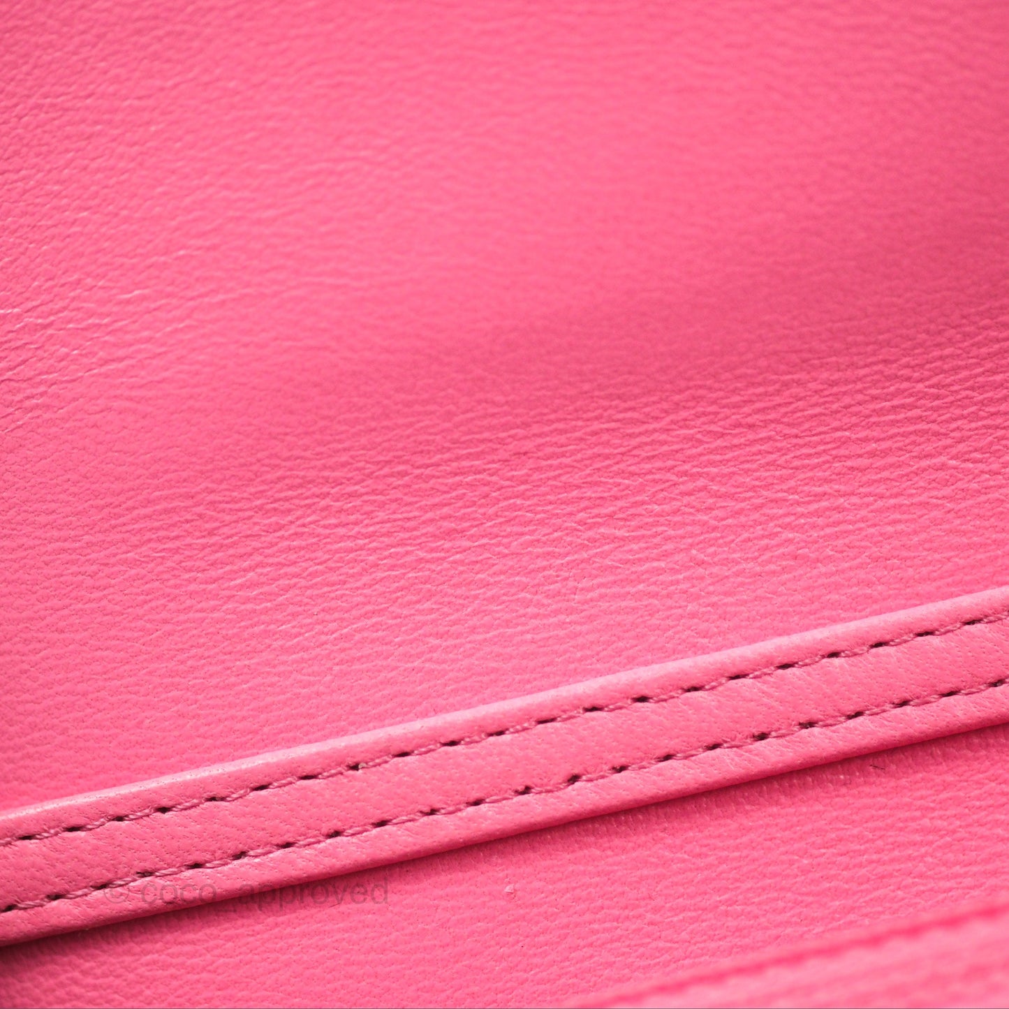 Chanel Quilted Pearl Crush Wallet on Chain WOC Pink Lambskin Aged Gold Hardware