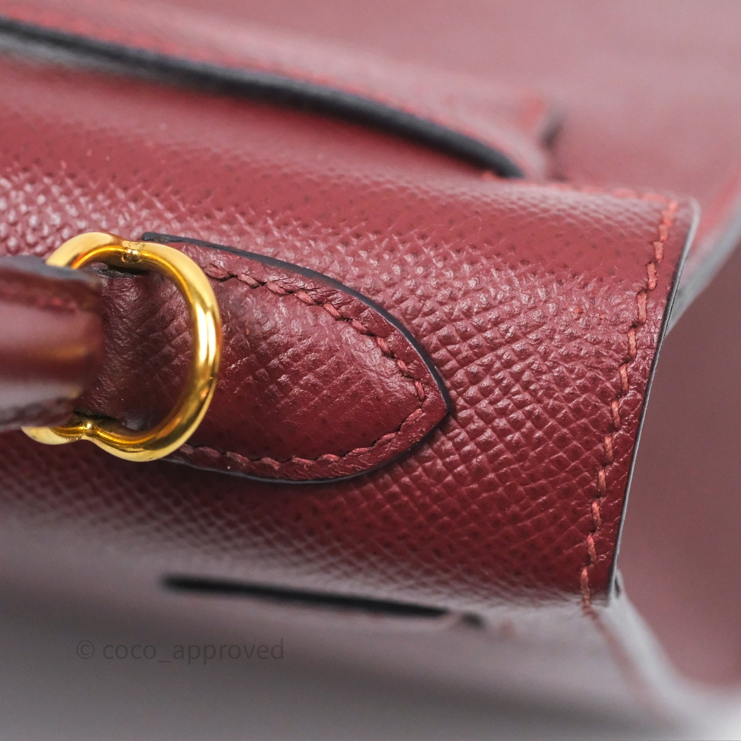 Hermès Sellier Kelly 25 Rouge H Epsom Gold Hardware
