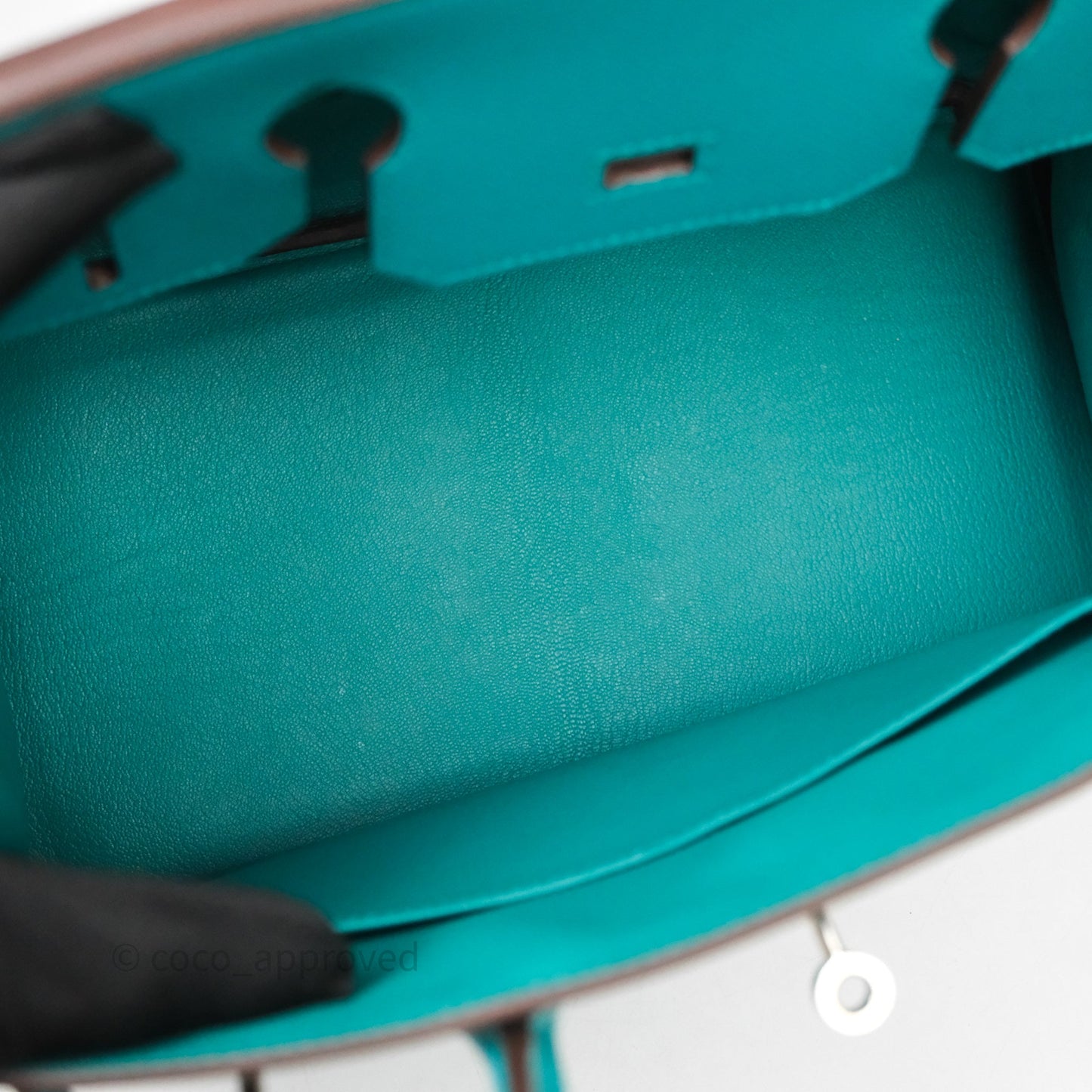 Hermès Birkin 30 Retourne Vert Verone U1 Epsom Palladium Hardware