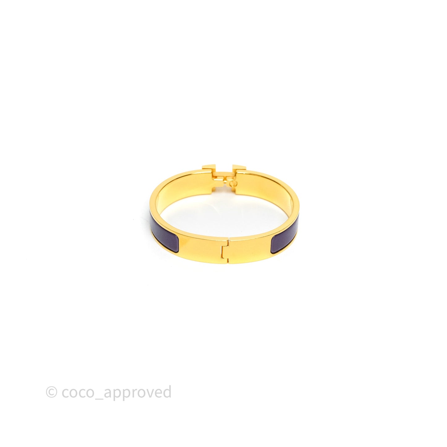Hermès Clic H Bracelet Anémone Iris Gold Hardware