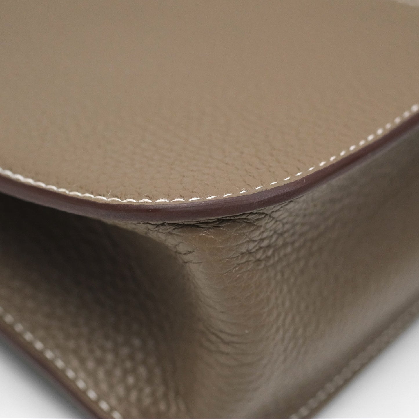 Hermès Halzan 25 Etoupe Clemence Palladium Hardware
