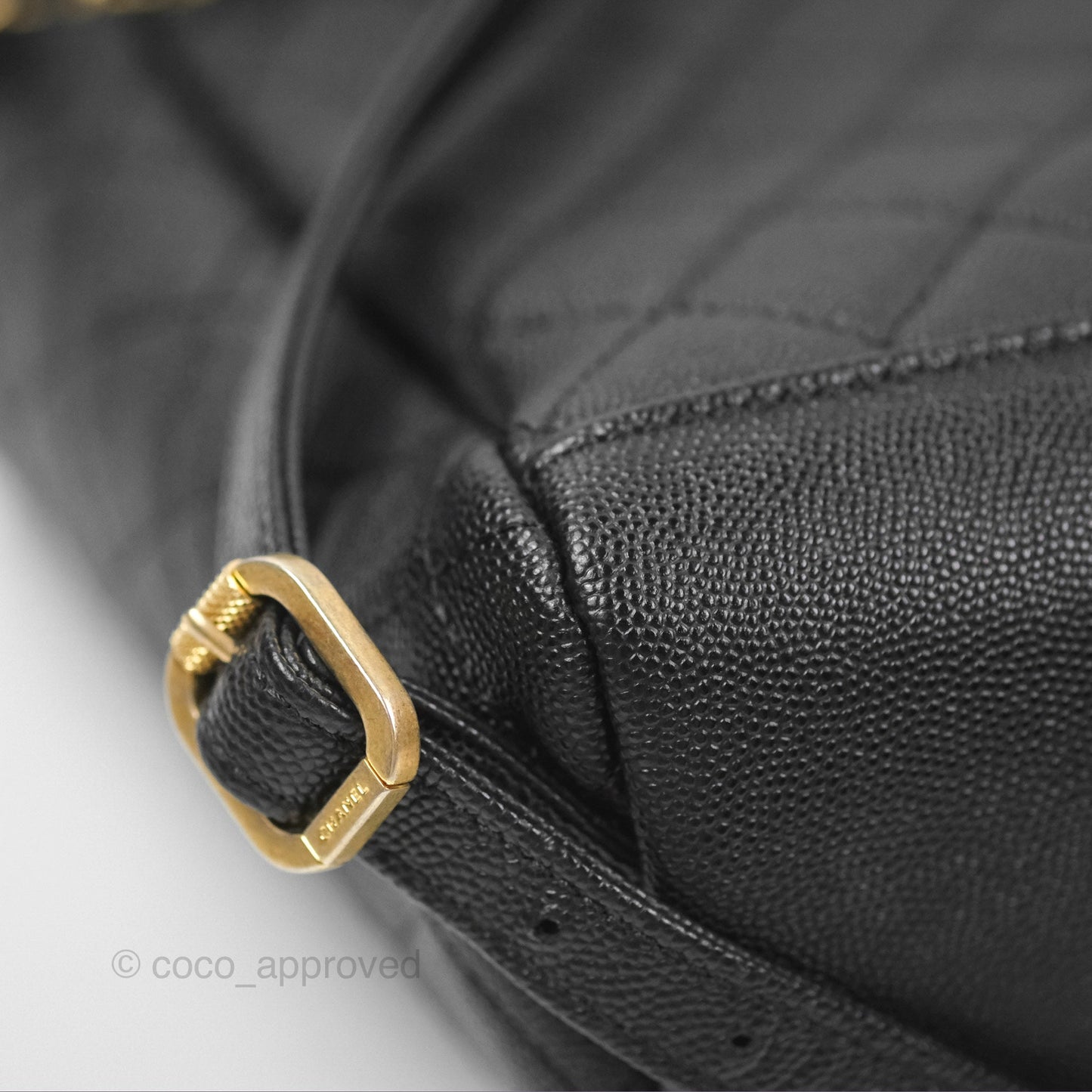 Chanel Small Quilted Filigree Backpack Black Caviar