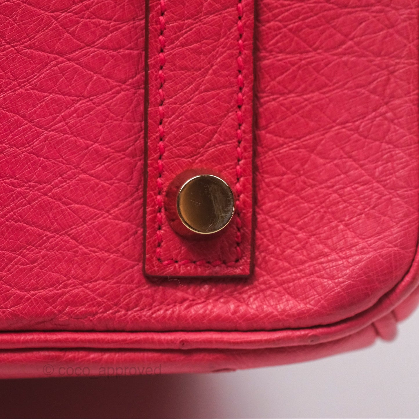 Hermès Birkin Retourne 30 Bougainvillea Ostrich Gold Hardware