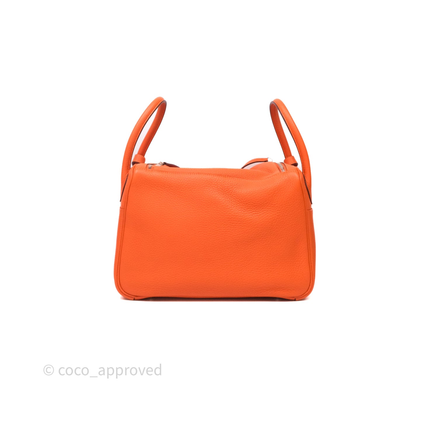 Hermès Lindy 30 Orange 93 Clemence Palladium Hardware