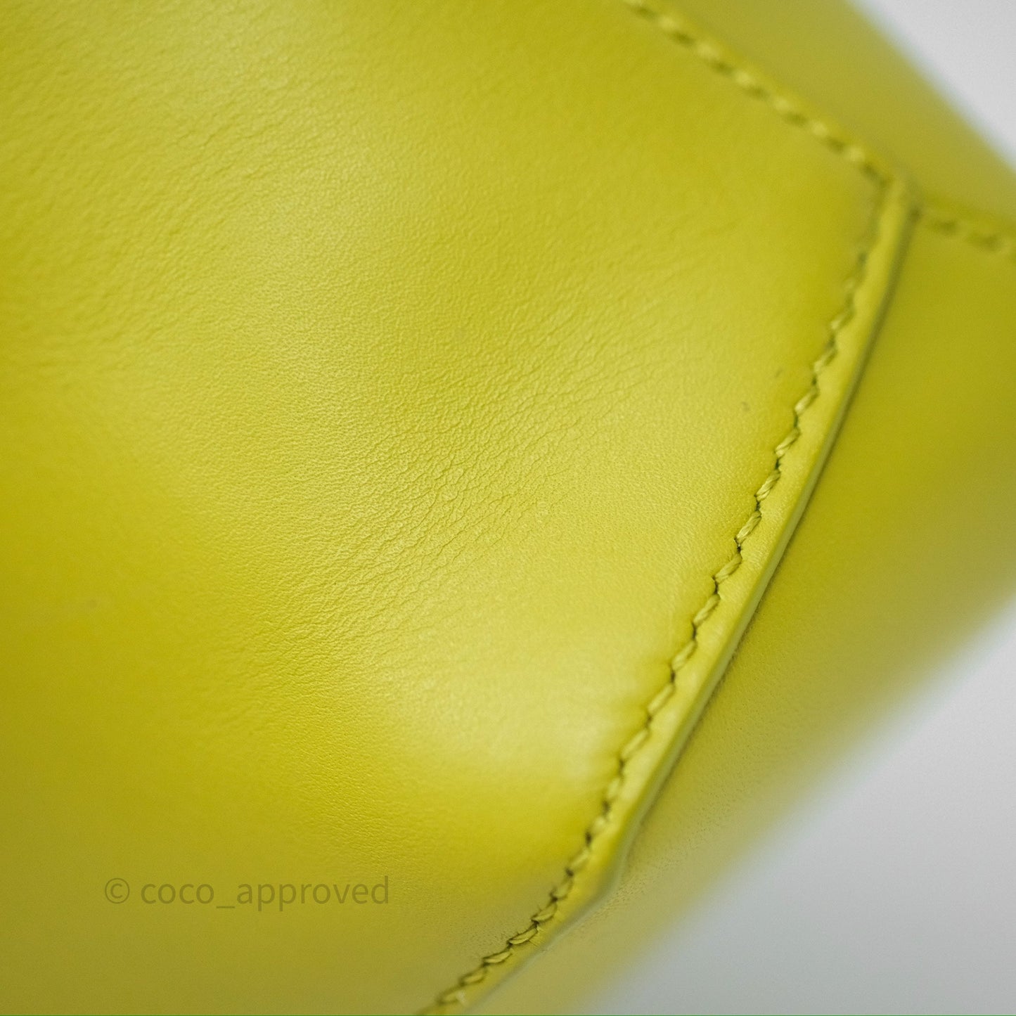 Loewe Mini Puzzle Edge Bag in Lime Smooth Calfskin