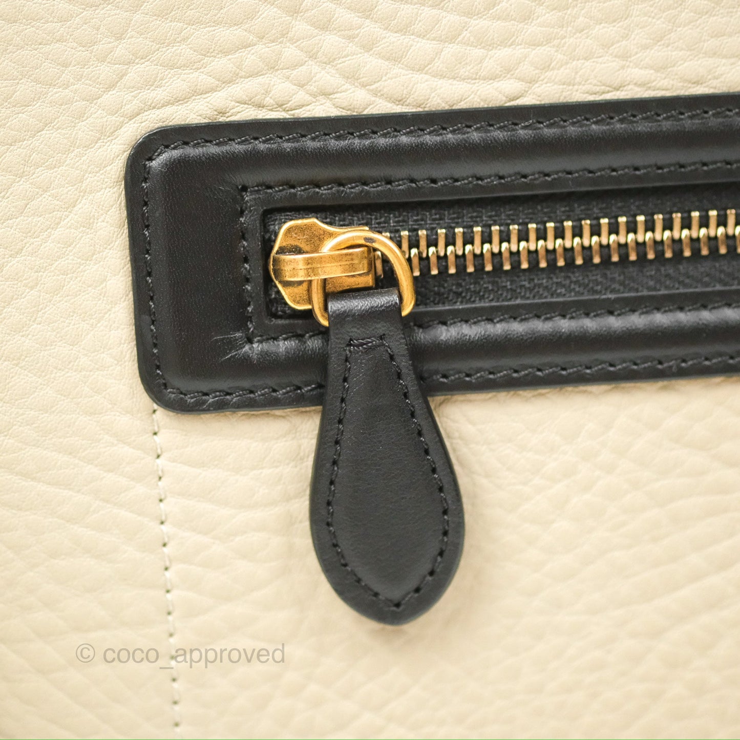 Celine Mini Luggage Bag Black/Brown/Ivory Calfskin