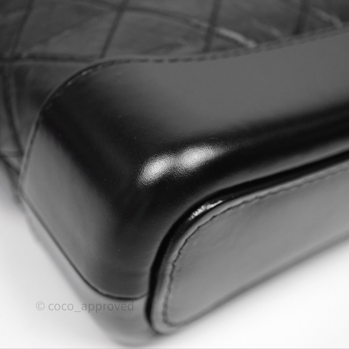 Chanel Small Gabrielle Hobo Quilted Black Aged Calfskin