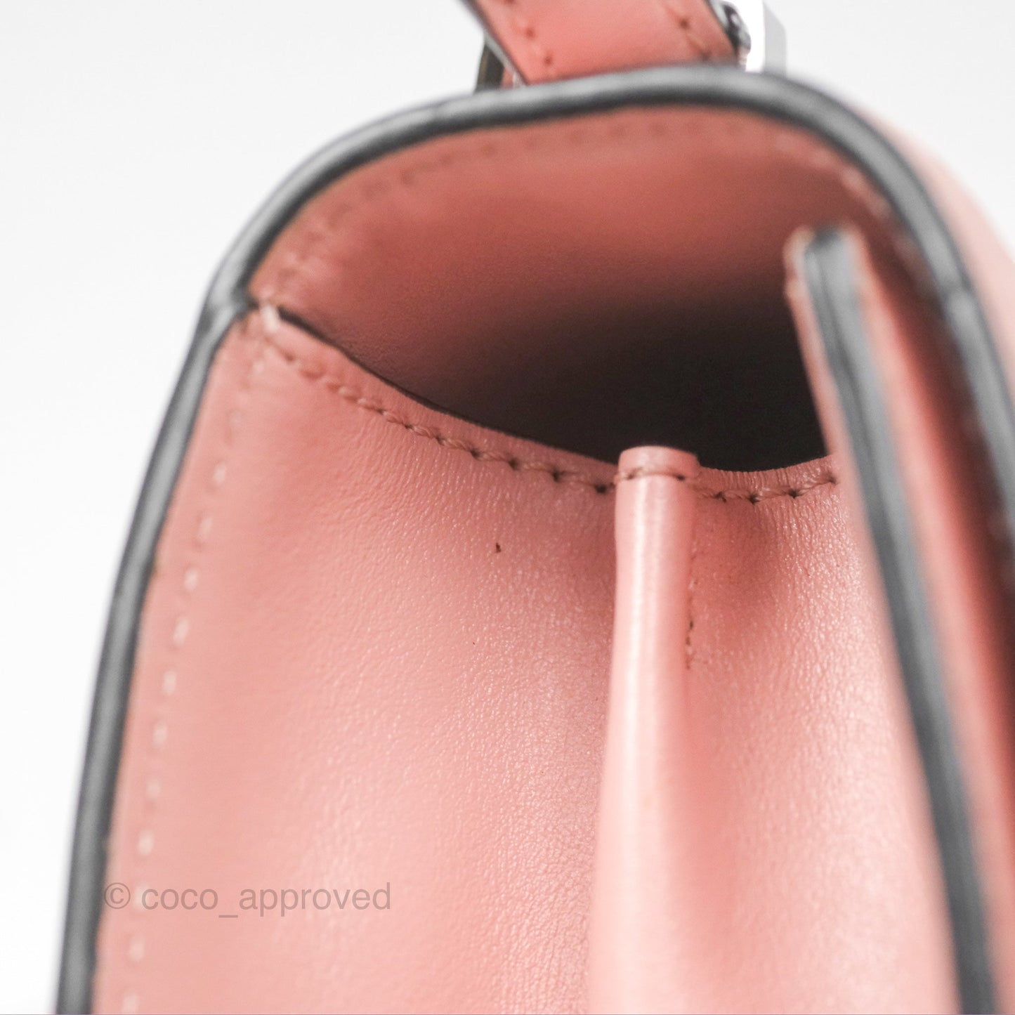 Loewe Small Barcelona Pink White Checkered Calfskin Silver Hardware