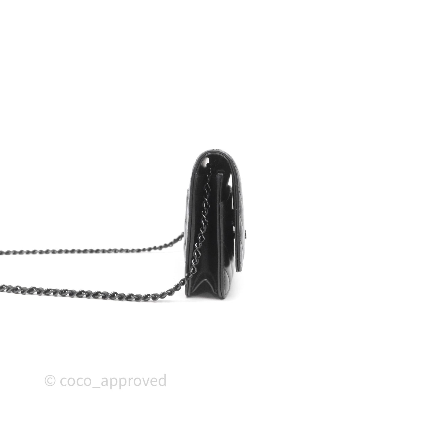 Chanel WOC Chevron Reissue So Black Calfskin