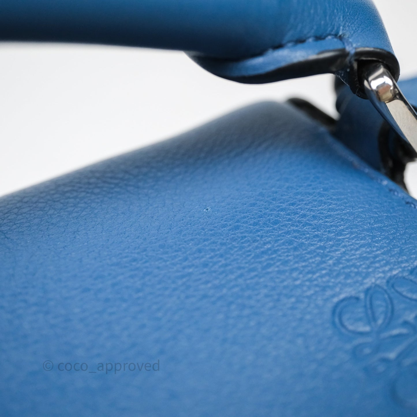 Loewe Mini Puzzle Bag Blue Calfskin