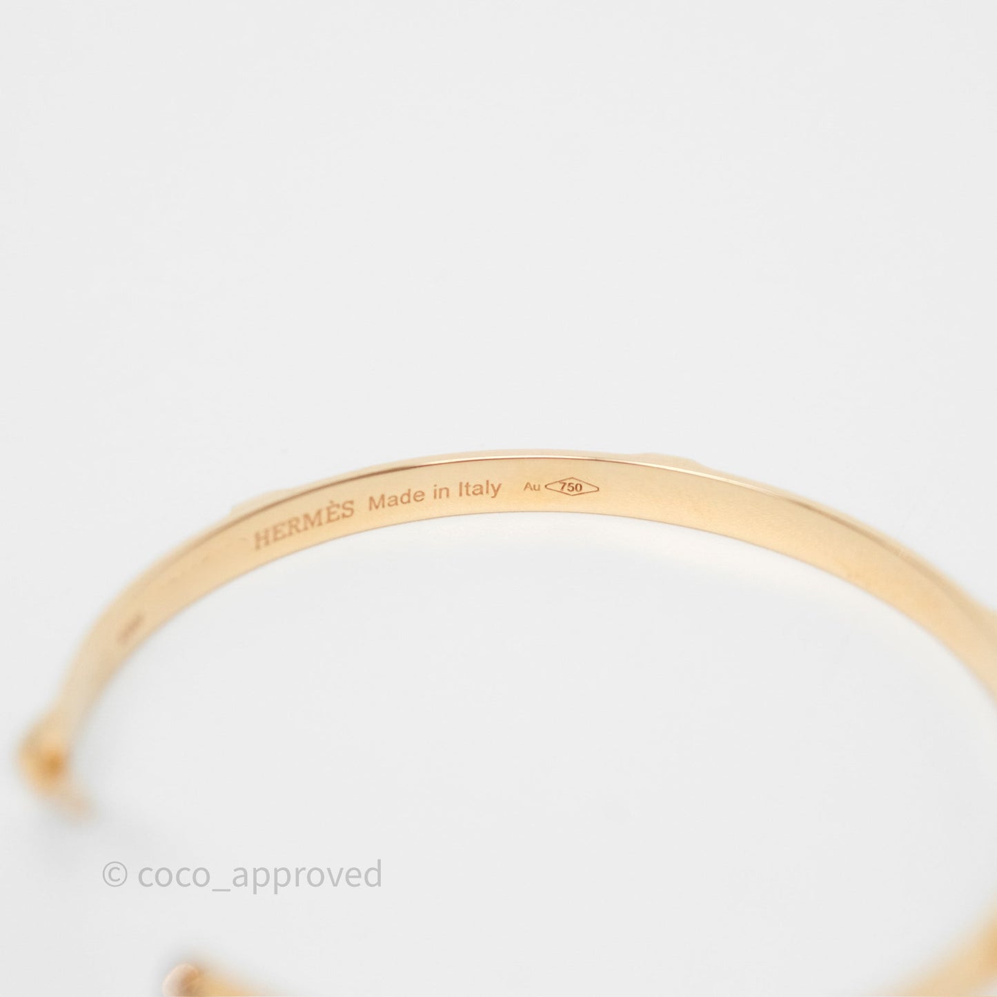 Hermès Mini Clous Hoop Earrings 18K Rose Gold
