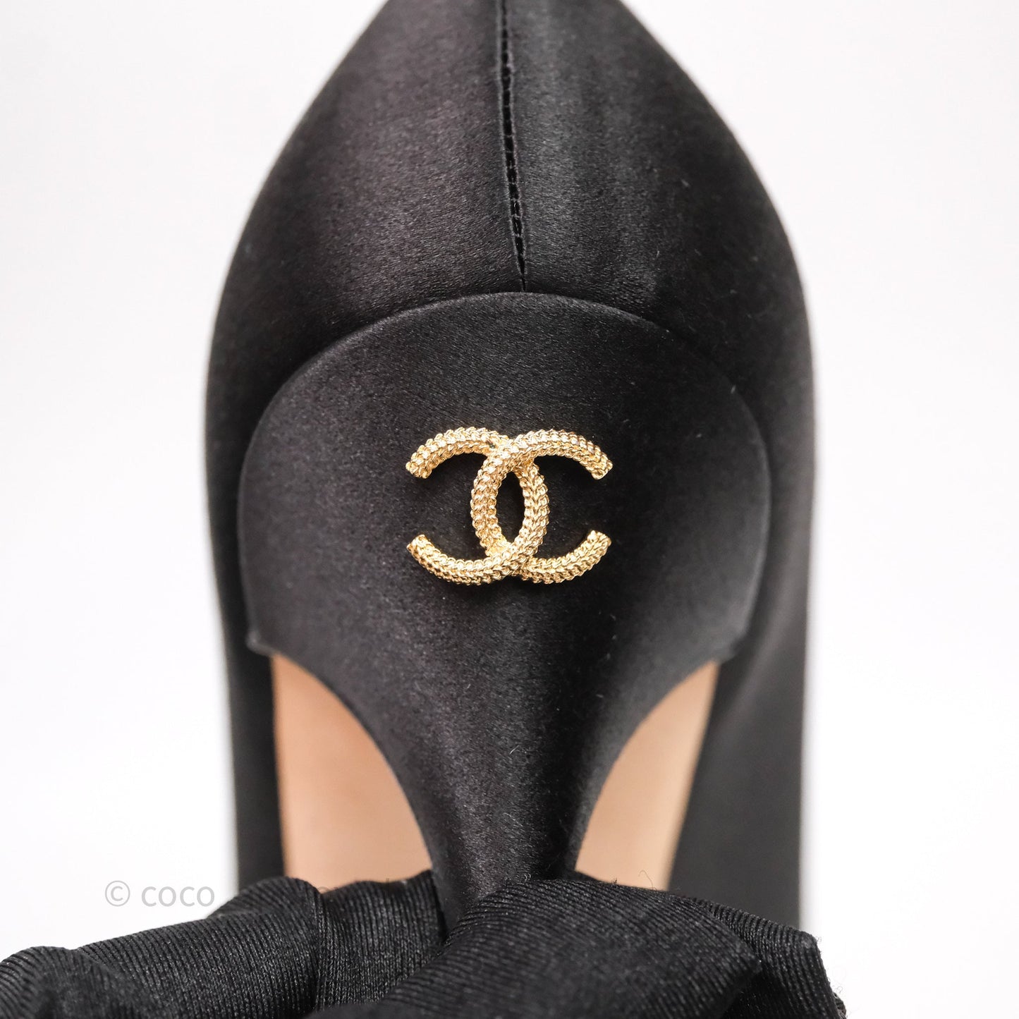 Chanel Classic Heels CC Black Size 39