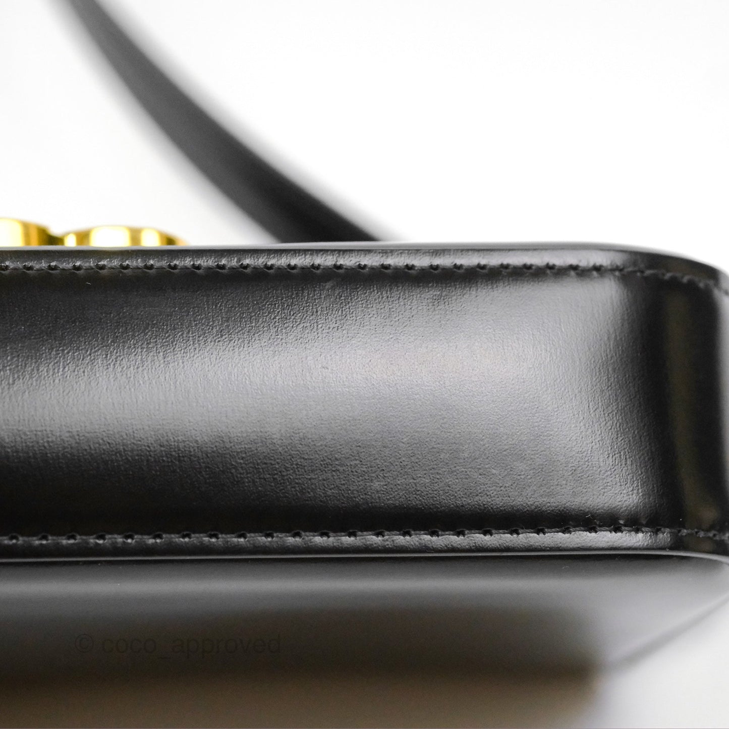 Celine Triomphe Shoulder Bag Black Calfskin