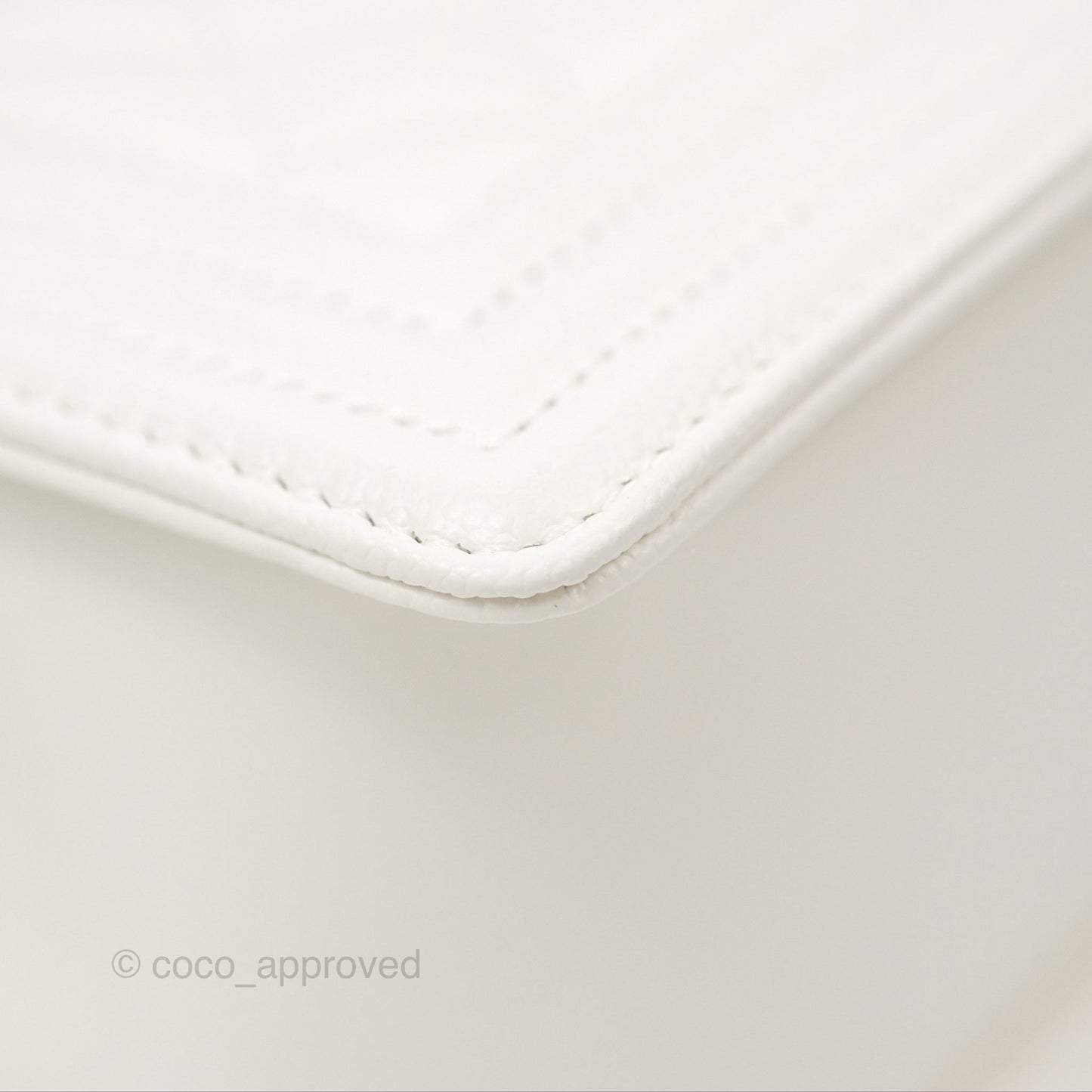 Chanel Medium Boy Quilted White Caviar Gold Hardware