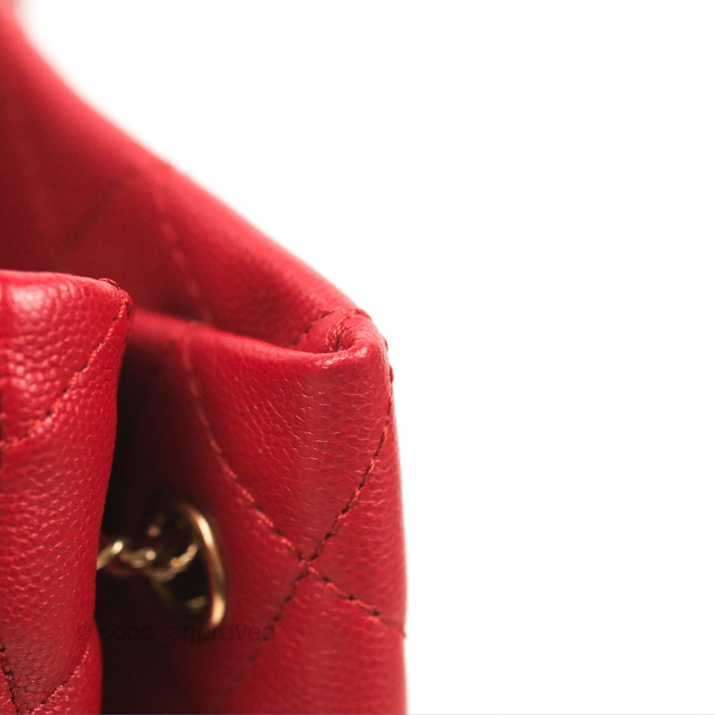Chanel Medium Quilted Rolled Up Bucket Drawstring Bag Red Caviar Gold Hardware