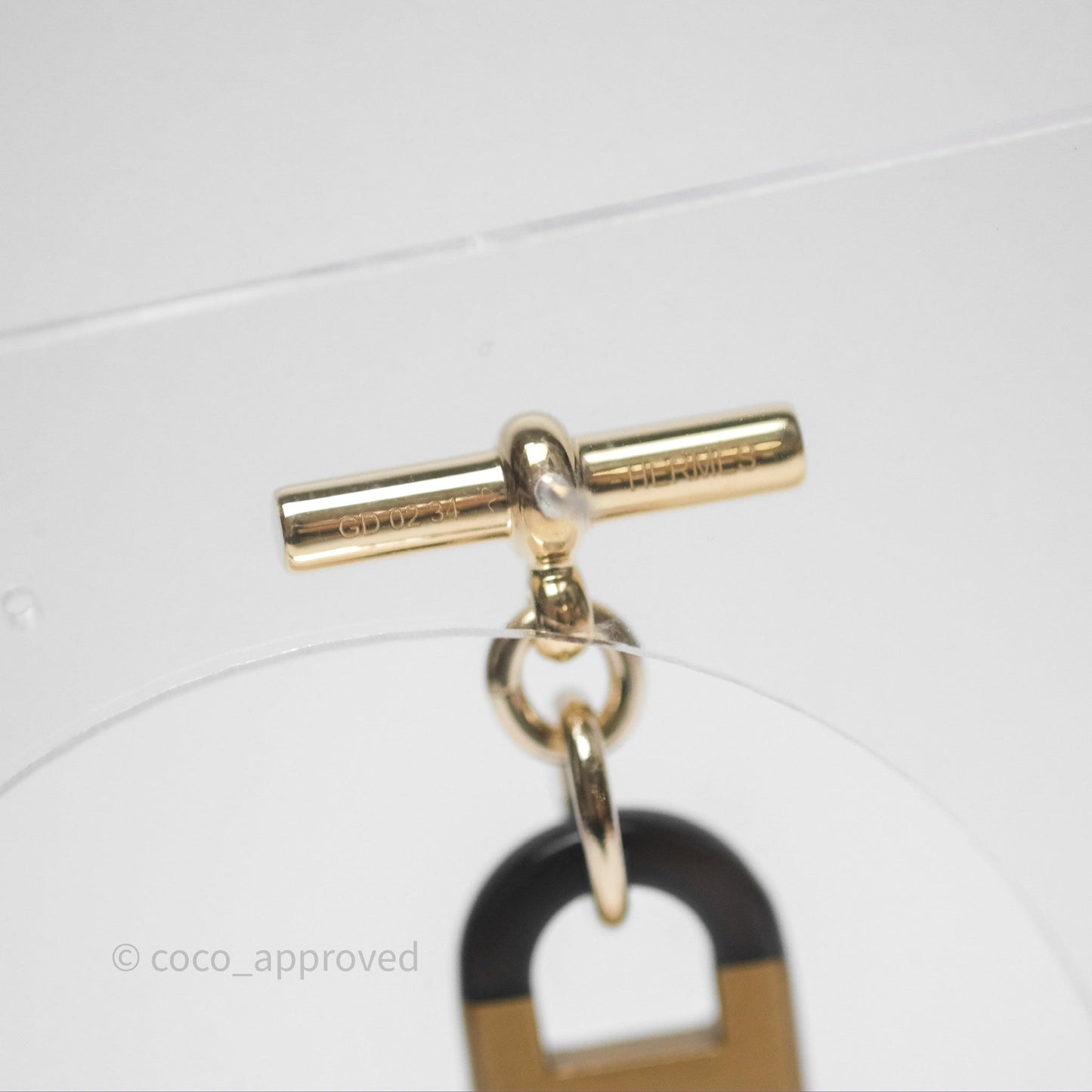 Hermès Sur Mer Earrings Small Model Black/ Gold Tone